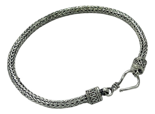 Pulseira Artesanal Original Bali Banhado Prata 925 5mm 21cm