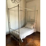 Cama Baldaquino 1 Y 1/2 P. Hierro. Home Collection.