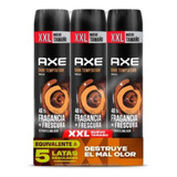 Desodorante Axe Dark Antitranspirante Pack 3 Pz 250 Ml Cu