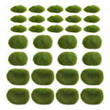 30 Piezas De Decoración Artificial De Musgo Verde