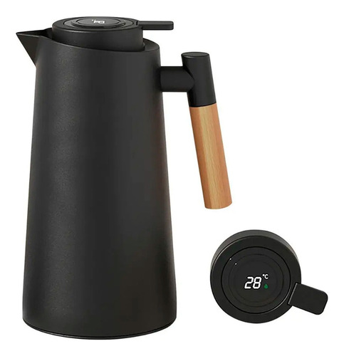 Garrafa Térmica Inox 1l Café Quente C/termostato Cor Preto