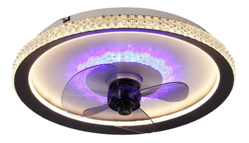 Ventilador Techo Luz Led Rgb Moderno Luz Blanca Fria Control