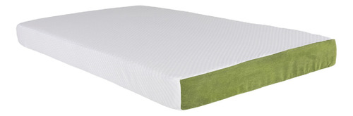 Colchón Cuna Bebé Baby Essential Memory Foam 140 X 80 Color Blanco Y Verde