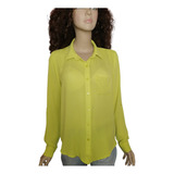 Blusa Mujer Forever 21 Talla M Verde Limón