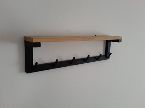 Perchero De Pared Estante Hierro Madera Vendo X Mudanza