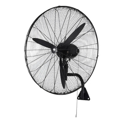 Ventilador Industrial de Pared Coolver con 3 Aspas Metálicas Negras de 30\