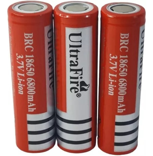 Combo X3 Pilas Baterías Recargables 18650 Cilíndricas Li-ion