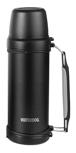 Termo Waterdog Acero Inox 1 Litro Manija 21000cc Cebador Color Negro