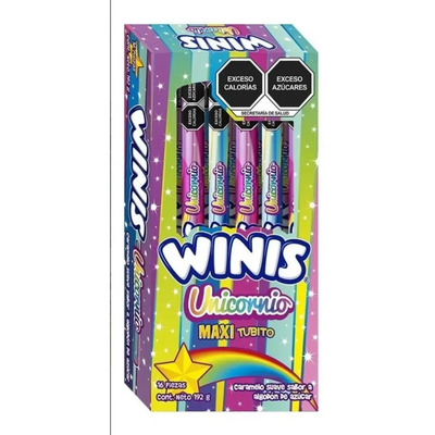 Winis Tubito Dulce Caramelos Sabor Algodon De Azucar 16 Pz | MercadoLibre