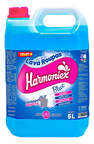 Lava Roupas Liquido Blue 5l Harmoniex