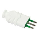 Enchufe Macho 2p+t 10a 250v  Fanton Blanco