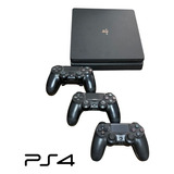 Sony Ps4 Completo 1tb - Hdr + 3 Controles E 5 Jogos