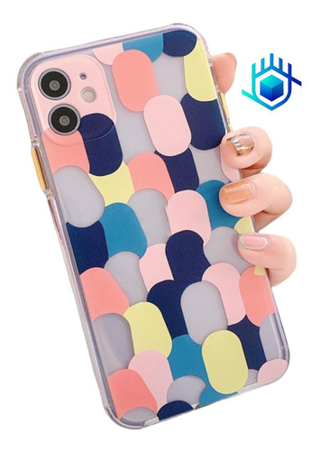 Funda Para iPhone+ Mica Protector Resistente Oleo Mujer Case