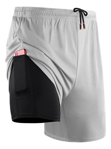 Pantalones Cortos Running Para Hombre Con Bolsillo Interior