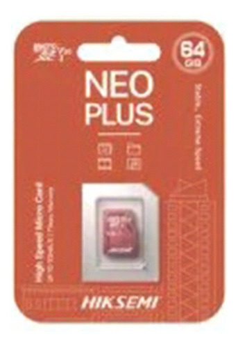 Memoria Microsd Hiksemi Neo Plus Hs-tf-e1 64gb Clase 10