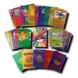 25 Tarjetas Pokemon Pikachu Rainbow Cartas Colores Arcoiris 