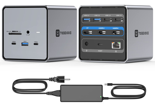 Estacin De Acoplamiento Usb C Monitor Dual, Base Usb C 15 En