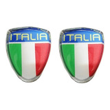 Par Escudo Emblema Itália Resinado Carro Adesivo
