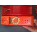 Vintage Antiguo Telefono  Rojo Northern Electric A Disco