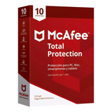 Antivirus Mcafee Total Protection Para 10 Dispositivos 1 Año