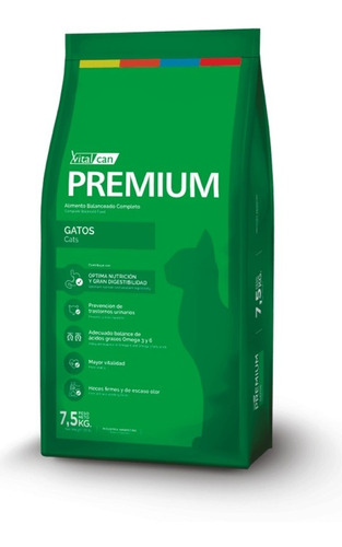 Alimento Gato Adulto Vitalcan Premium Bolsa 7,5kg Adult Cats
