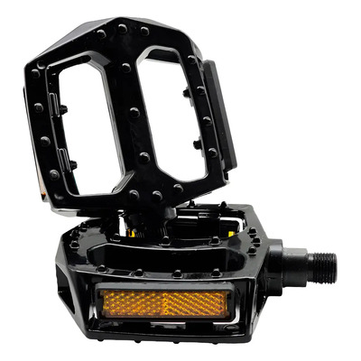 Pedales Para Bicicleta Modelo Pp66n Bike Factory Negro De Aluminio Con Reflejante Eje Reforzado Ligeros Superficie Antiderrapante Calidad Superior Confort Faciles De Instalar Rosca 9\u002F16 | MercadoLibre