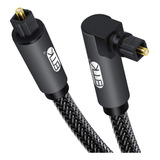 Cable Óptico Emk, A 90°, Toslink A Toslink, 200 Cm, Negro