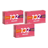 Combo X3 Suplemento 102 Plus Mujer Vitaminas Minerales X 30