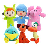 Pocoyo, Kit Com 6 Bonecos, Bandai  27 Cm Pronta Entrega.