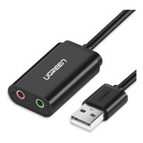 Ugreen Adaptador De Audio Usb A Jacks 3.5mm Audio Y Microfon