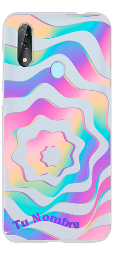 Funda Para Zte Para Mujer Curvas Colores Con Tu Nombre