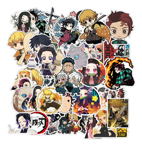 Stickers Calcos  - Demon Slayer Anime 50 Piezas