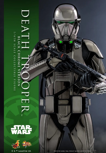 Death Trooper Black Chrome Hot Toys 1/6 Star Wars Exclusivo