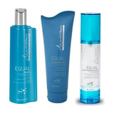 Med/mediterrani Equal Kit Shampoo, Máscara E Shine Gloss