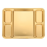 Plato De Desayuno Partition Tray, Lonchera, Rejilla De Acero