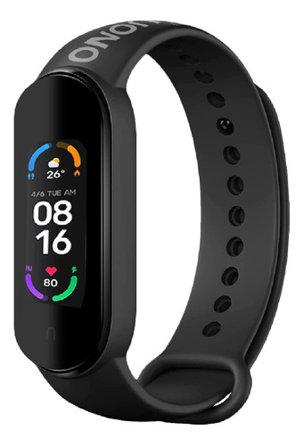 Reloj Inteligente M6 Smartwatch Bluetooth Touch Sport Color De La Caja Negro Color De La Malla Negro