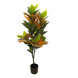 Planta Croton Artificial Árvore Decoração Sala Com 120cm