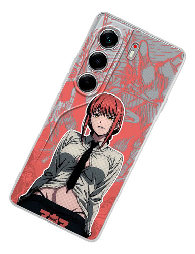 Funda Para Tecno Chainsaw Man Anime Makima Pose Sexy Hot Waifu
