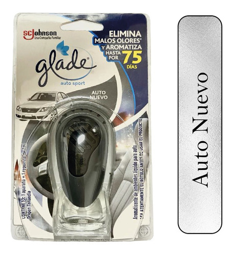 Glade Auto Sport Esencia Auto Nuevo Aromatizante Liquido