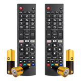 Kit 2 Controle Remoto Universal Compatível Smart Tv LG Pilha