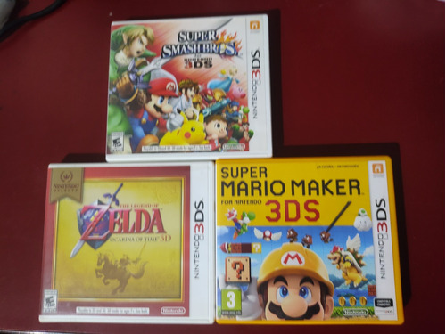 Juegos Nintendo 3ds - Zelda Ocarine/ Super Smash / Mario Mak