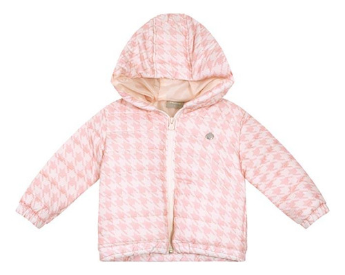 Jaqueta Mundi Puffer Infantil Menina Rosa