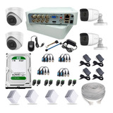 Kit 4 Cámaras Seguridad Con Audio Hilook + Dvr 8 Ch + D.d