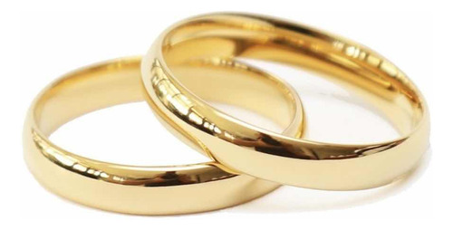 Par De Alianças Ouro 18k Banhada Casamento Tungstênio 3mm