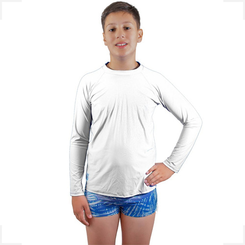 Camiseta Blusa Térmica Proteção Uv50 Infantil Tam 1 Ao 16