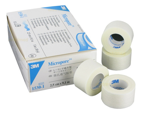 Micropore 3m Blanco 1 Pulgadas X 9metros  Cx12 Rollos