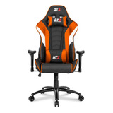 Cadeira De Escritório Dt3sports Elise Gamer Ergonômica  Preta E Laranja Com Estofado De Couro Sintético