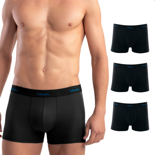 Kit 3 Cueca Boxer Modal Mash S/costura Antibolinha Masculino