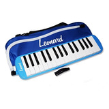 Flauta Melodica De 32 Notas Teclas Piano Leonard Azul