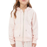 Campera De Algodon Rustica Lisa Con Capucha - Niña